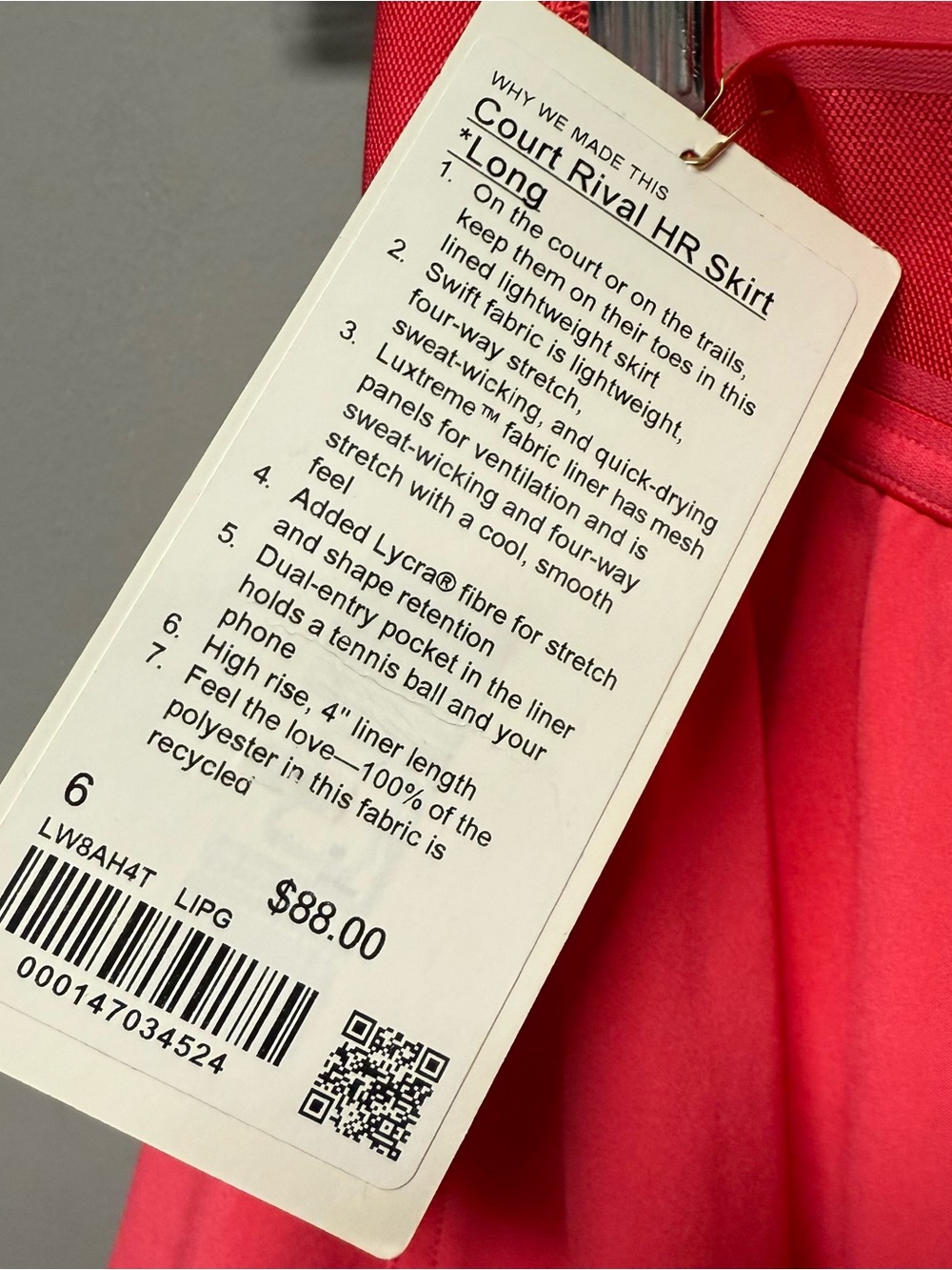 Lululemon Court Rival High-Rise Skirt Long - Picture 5 of 6
